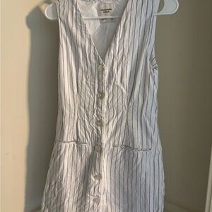 Abercrombie linen dress, pinstripe
